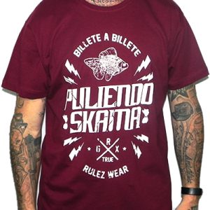 CAMISETA RULEZ PULIENDO SKAMA GRANATE